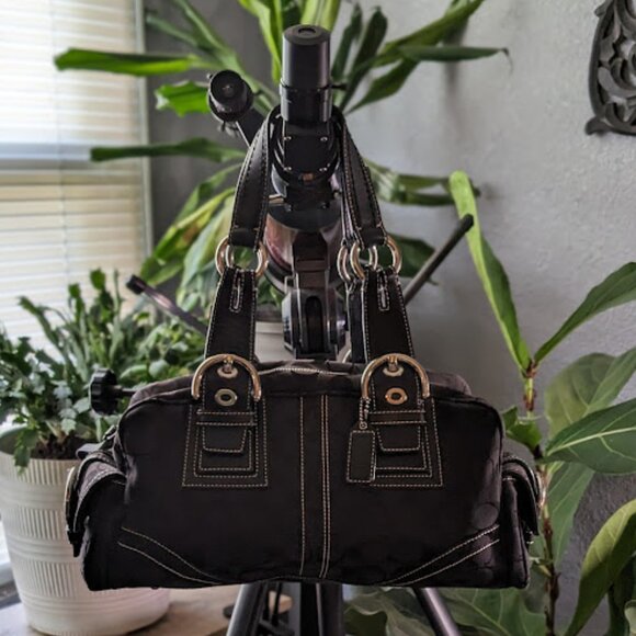 Coach Handbags - 🚨SALE OF THE DAY/WEEK?🚨COACH BLACK CLOTH BAG No 10078